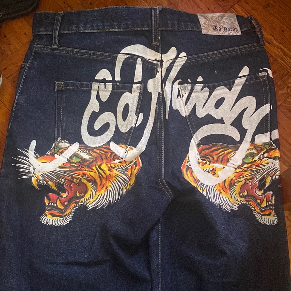 vintage ed hardy tiger jeans